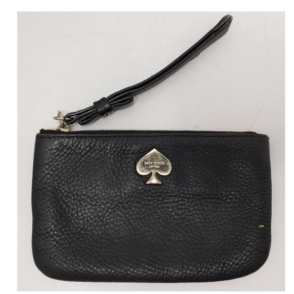 Kate spade black leather wristlet￼